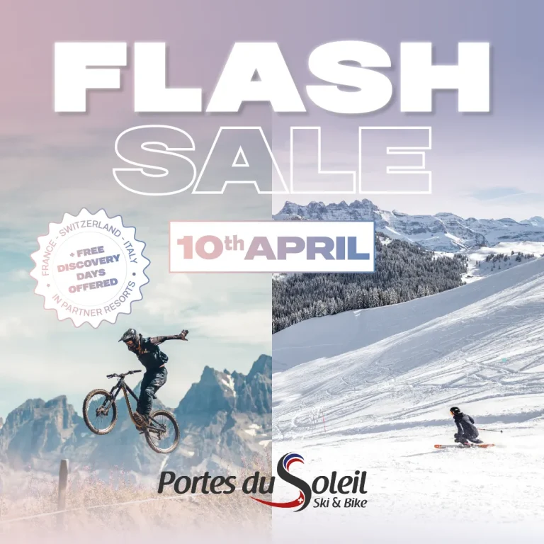 Flash sale of ski pass for Portes du Soleil season and annual